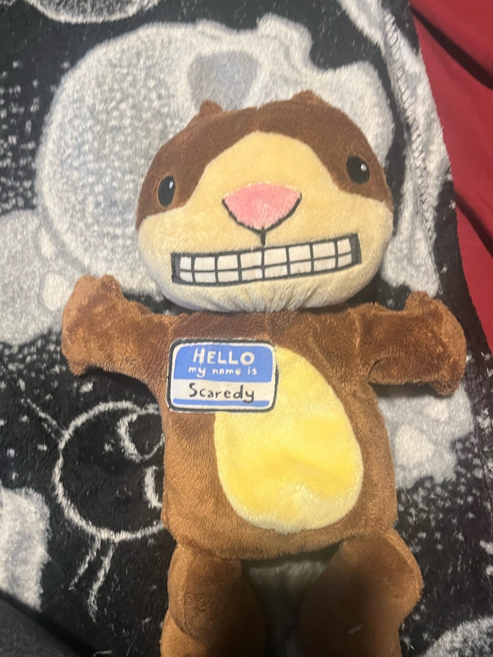 Scaredy squirrel plush hand puppet